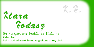 klara hodasz business card